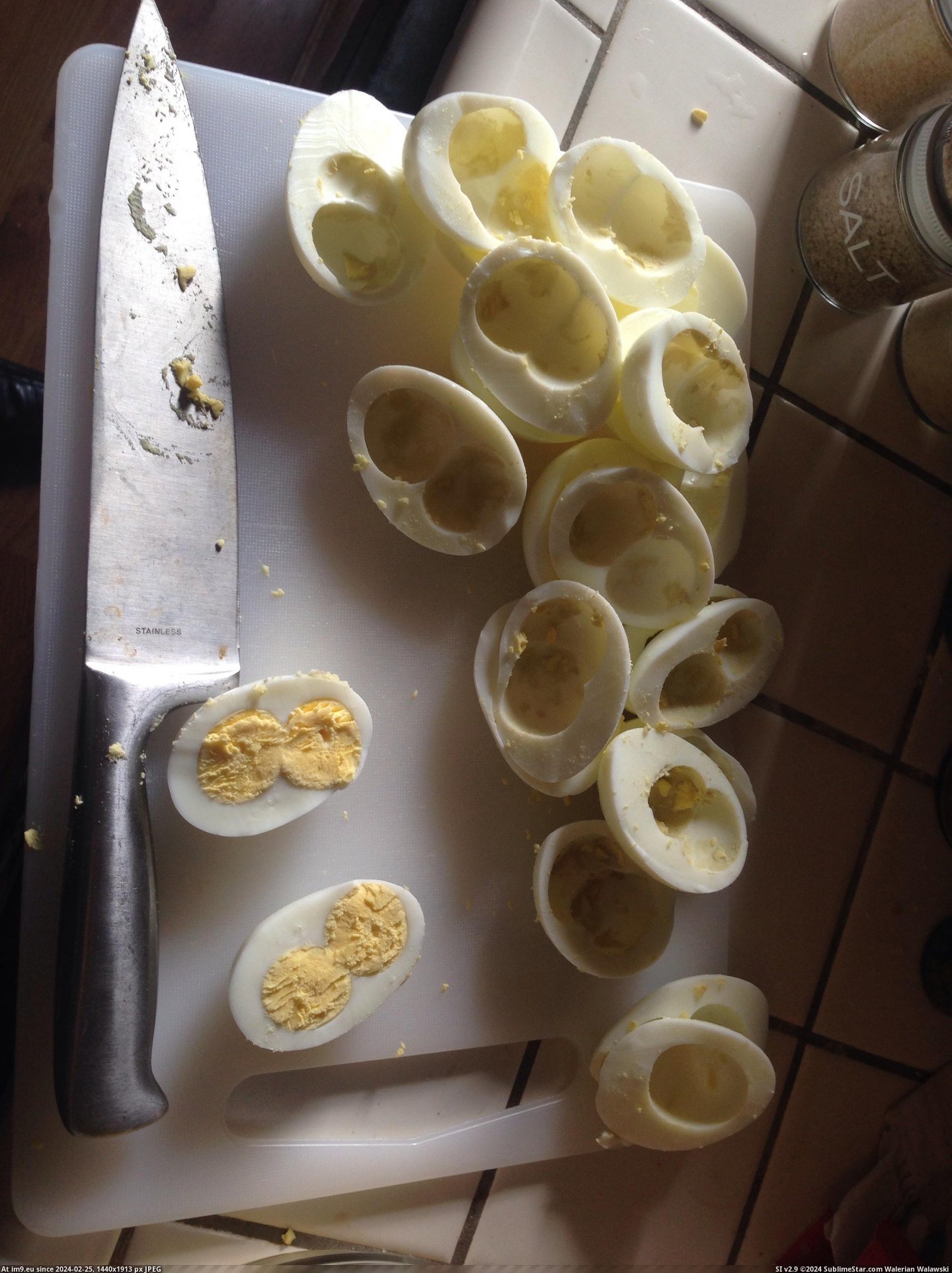#One #Hard #Boiled #Dozen #Yolks #Double #Eggs [Mildlyinteresting] I hard boiled a dozen eggs, all but one had double yolks. Pic. (Image of album My r/MILDLYINTERESTING favs))
