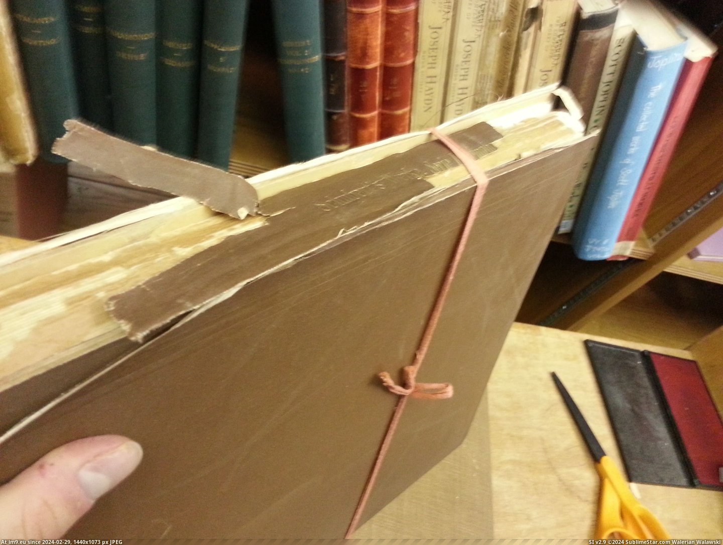 #Old #Work #Longer #Destroy #Usable #Library #Books #Falling [Mildlyinteresting] I work at a library, and I had to destroy some old books that were no longer usable-falling apart. I found o Pic. (Image of album My r/MILDLYINTERESTING favs))