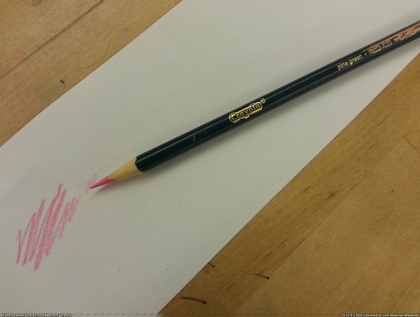 #Pink #But #Pencil #Pine #Green #Colored [Mildlyinteresting] My colored pencil says its pine green, but its actually pink. Pic. (Image of album My r/MILDLYINTERESTING favs))