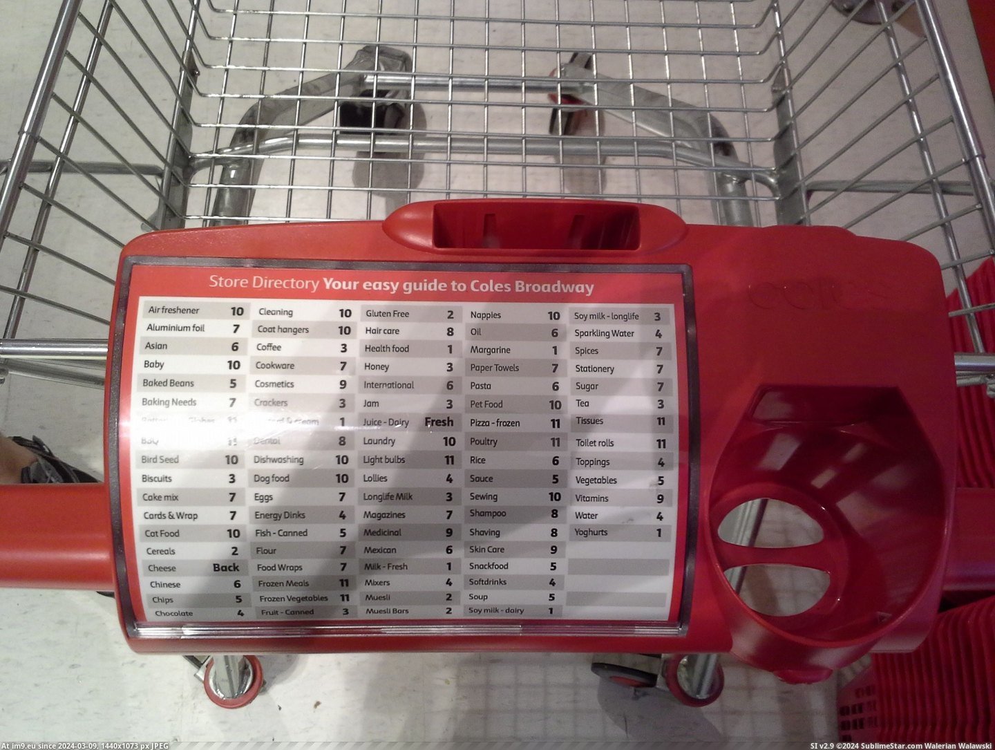 #Local #Store #Directory #Trolly #Shopping #Supermarket [Mildlyinteresting] My local supermarket now has a store directory on the shopping trolly. Pic. (Obraz z album My r/MILDLYINTERESTING favs))