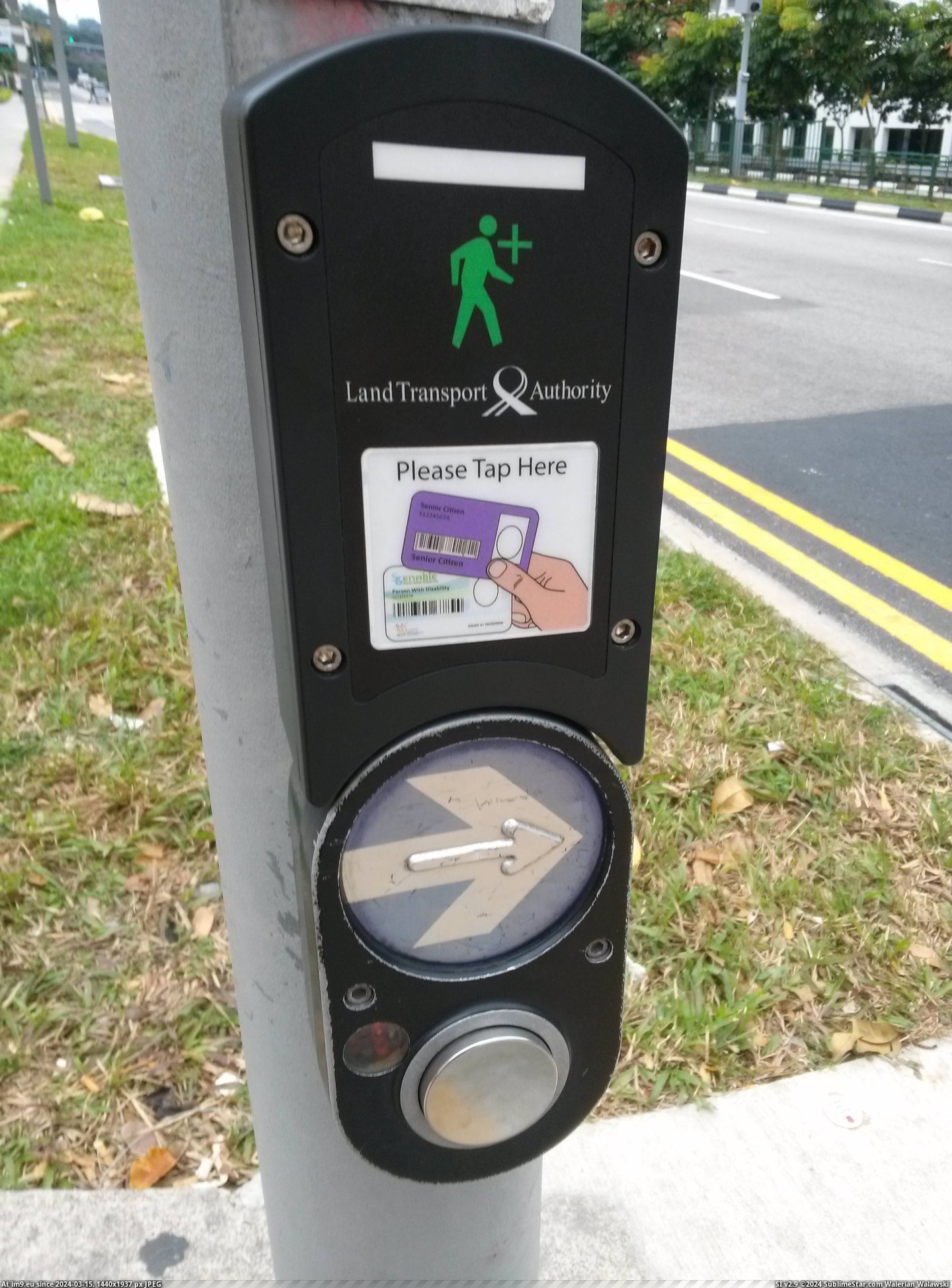 #Man #Older #Green #Pedestrian #Tap #Extend #Pass #Crossing #Folks [Mildlyinteresting] Older folks can tap their pass to extend the 'green man' on the pedestrian crossing. Pic. (Изображение из альбом My r/MILDLYINTERESTING favs))