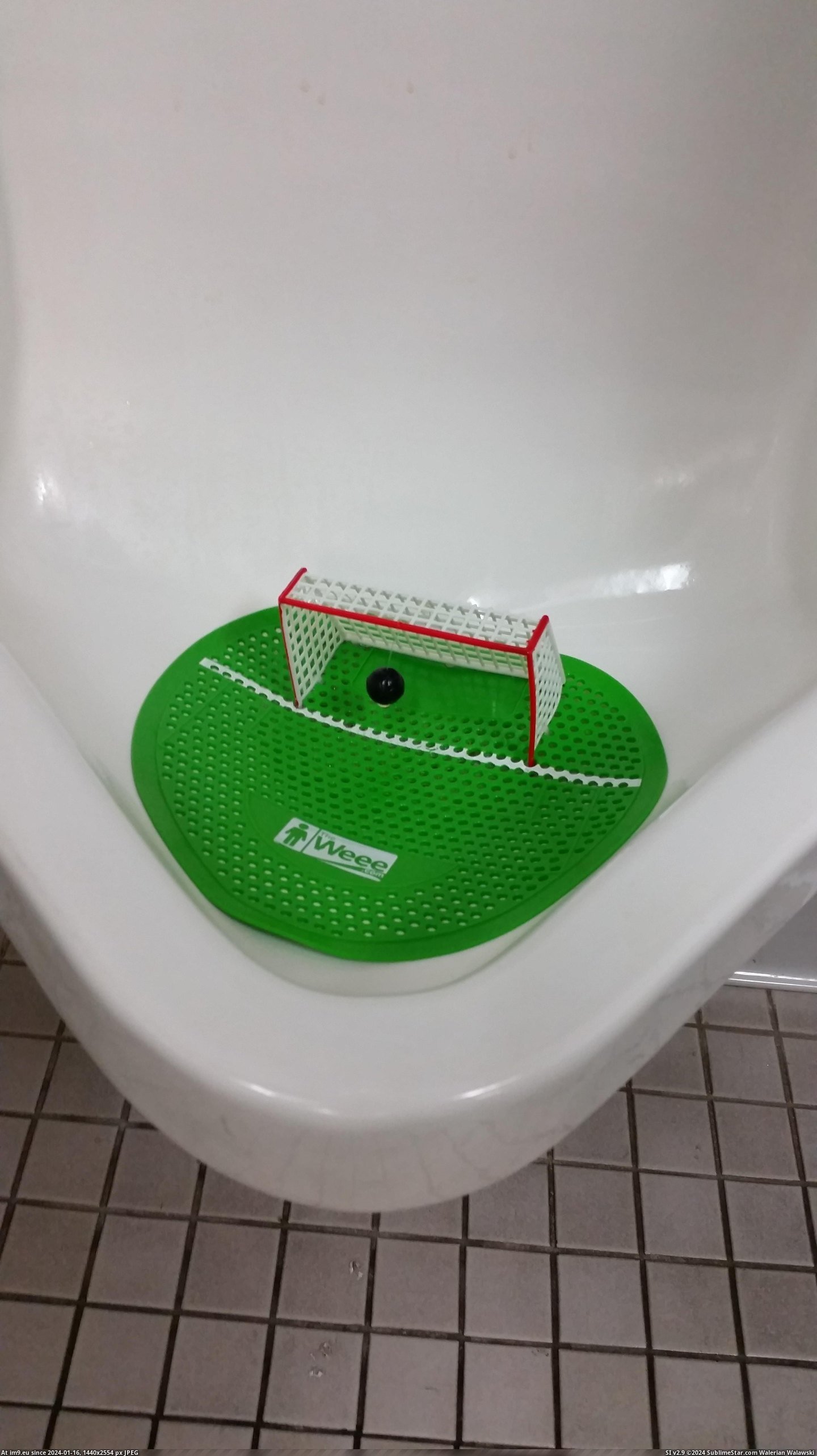 #City #Sports #Ball #Goals #Aim #Dangling #Soccer #Complex #Urinals [Mildlyinteresting] The sports complex in my city has little soccer goals in their urinals with a dangling ball you can aim at. Pic. (Bild von album My r/MILDLYINTERESTING favs))