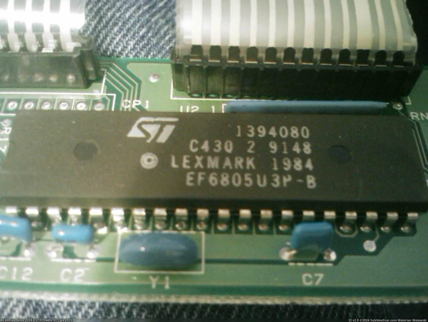 #Year #Week #Code #Reads #Lexmark #Chip #Keyboard #Existed [Mildlyinteresting] This chip inside my keyboard has a copyright year from before Lexmark existed. (Date Code reads 48st week of Pic. (Изображение из альбом My r/MILDLYINTERESTING favs))