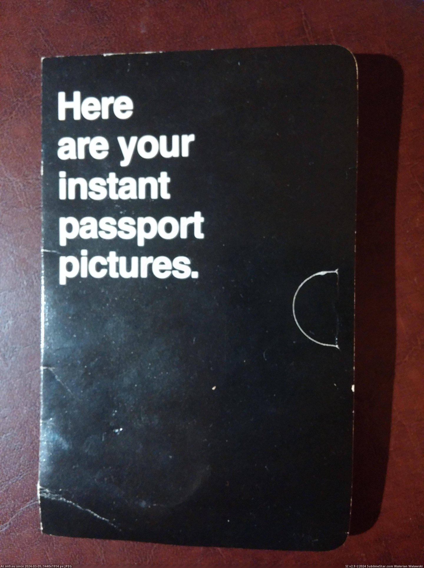 #Photo #Card #80s #Envelope #Passport #Humanity #Cards [Mildlyinteresting] This passport photo envelope from the '80s looks like a Cards Against Humanity card Pic. (Obraz z album My r/MILDLYINTERESTING favs))