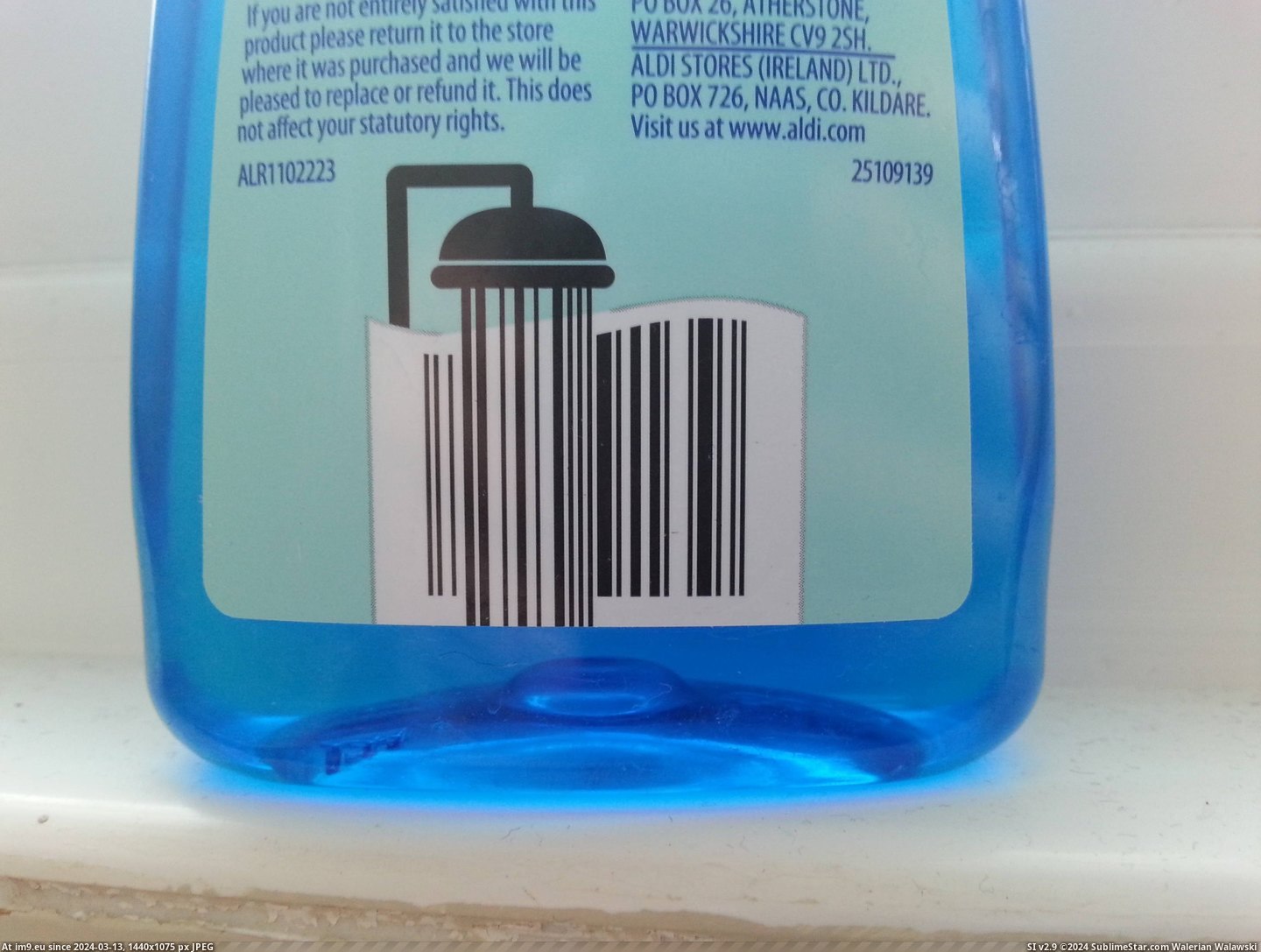#Shower #Gel #Barcode [Mildlyinteresting] This shower gel barcode is a shower Pic. (Image of album My r/MILDLYINTERESTING favs))