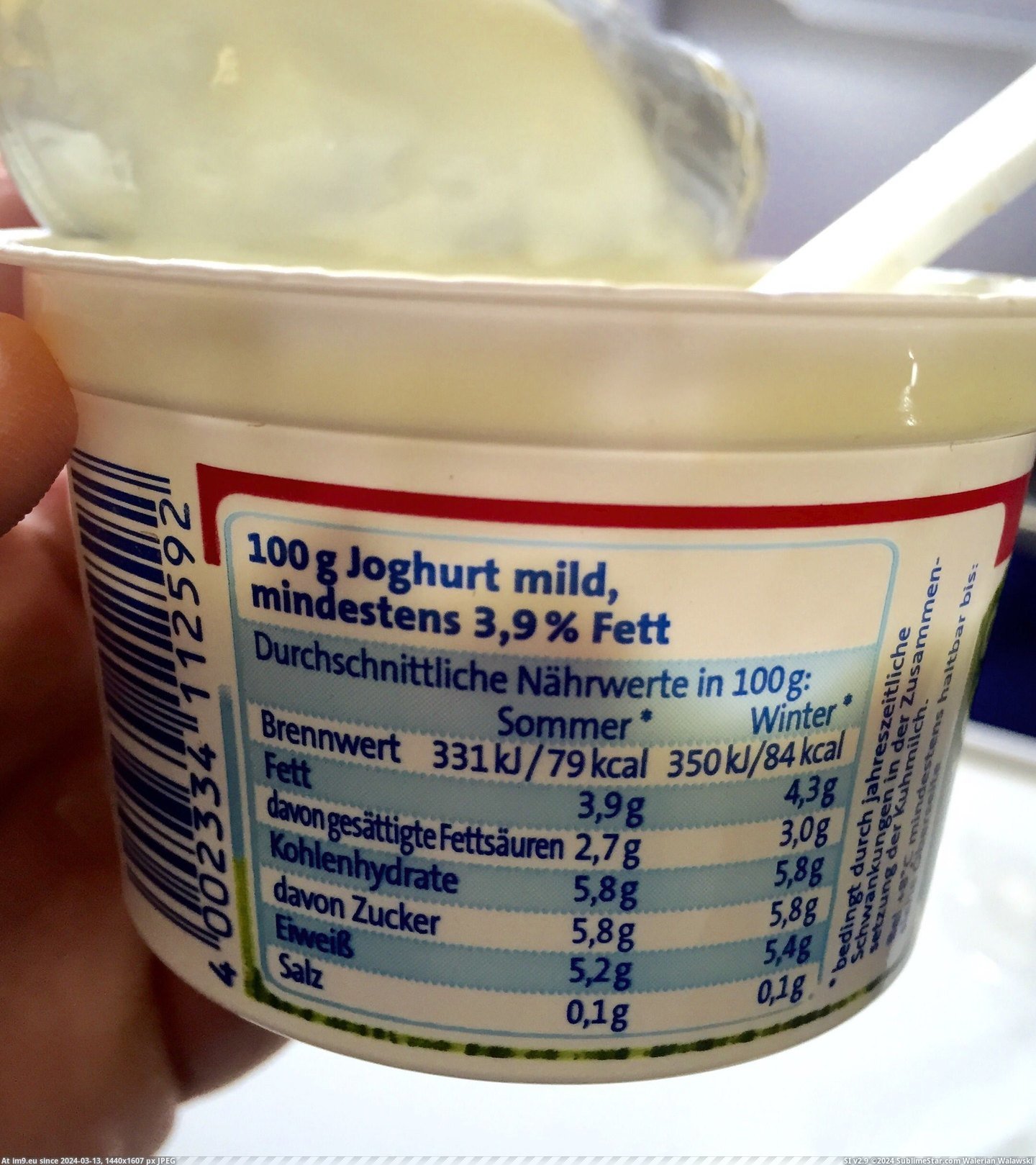 #Winter #Yogurt #Calories [Mildlyinteresting] This yogurt has more calories in the winter Pic. (Image of album My r/MILDLYINTERESTING favs))