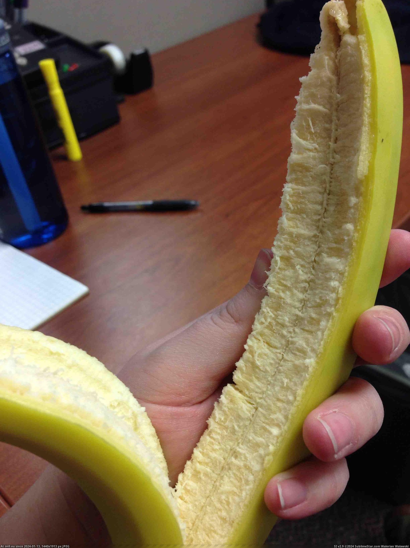 #Banana #Peel #Split [Mildlyinteresting] Tried to peel my banana, it split right down the middle Pic. (Image of album My r/MILDLYINTERESTING favs))