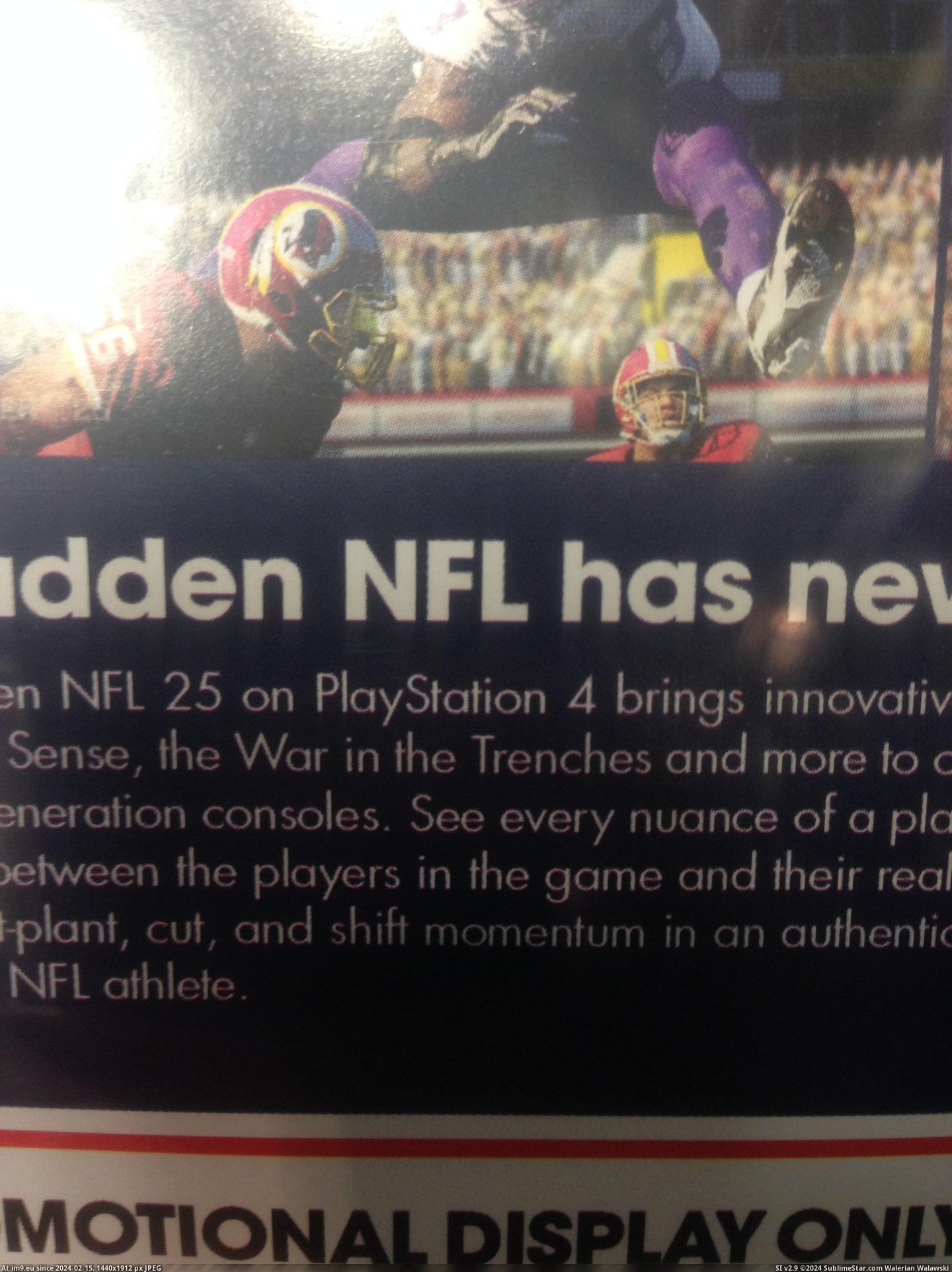 #One #For #Ps4 #Madden #Pasted #Cover #Xbox [Mildlyinteresting] Whoever made the back cover for Madden 25 on Xbox One copy and pasted from the PS4 cover, with one little mi Pic. (Image of album My r/MILDLYINTERESTING favs))