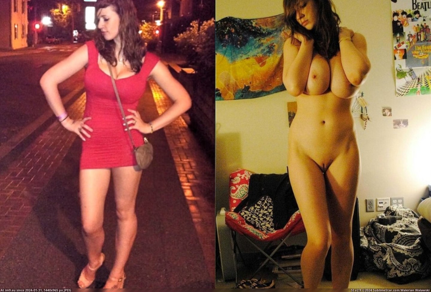 #Nsfw  #Party [Nsfw] Before and after the party Pic. (Image of album My r/NSFW favs))