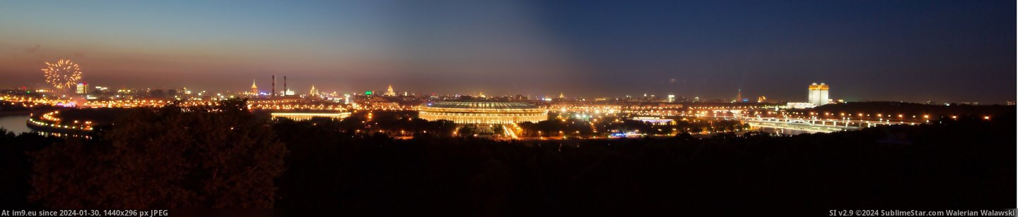 #Night #Panorama #Moscow Panorama Of Moscow At Night Pic. (Изображение из альбом Panoramic Photos Moscow City))