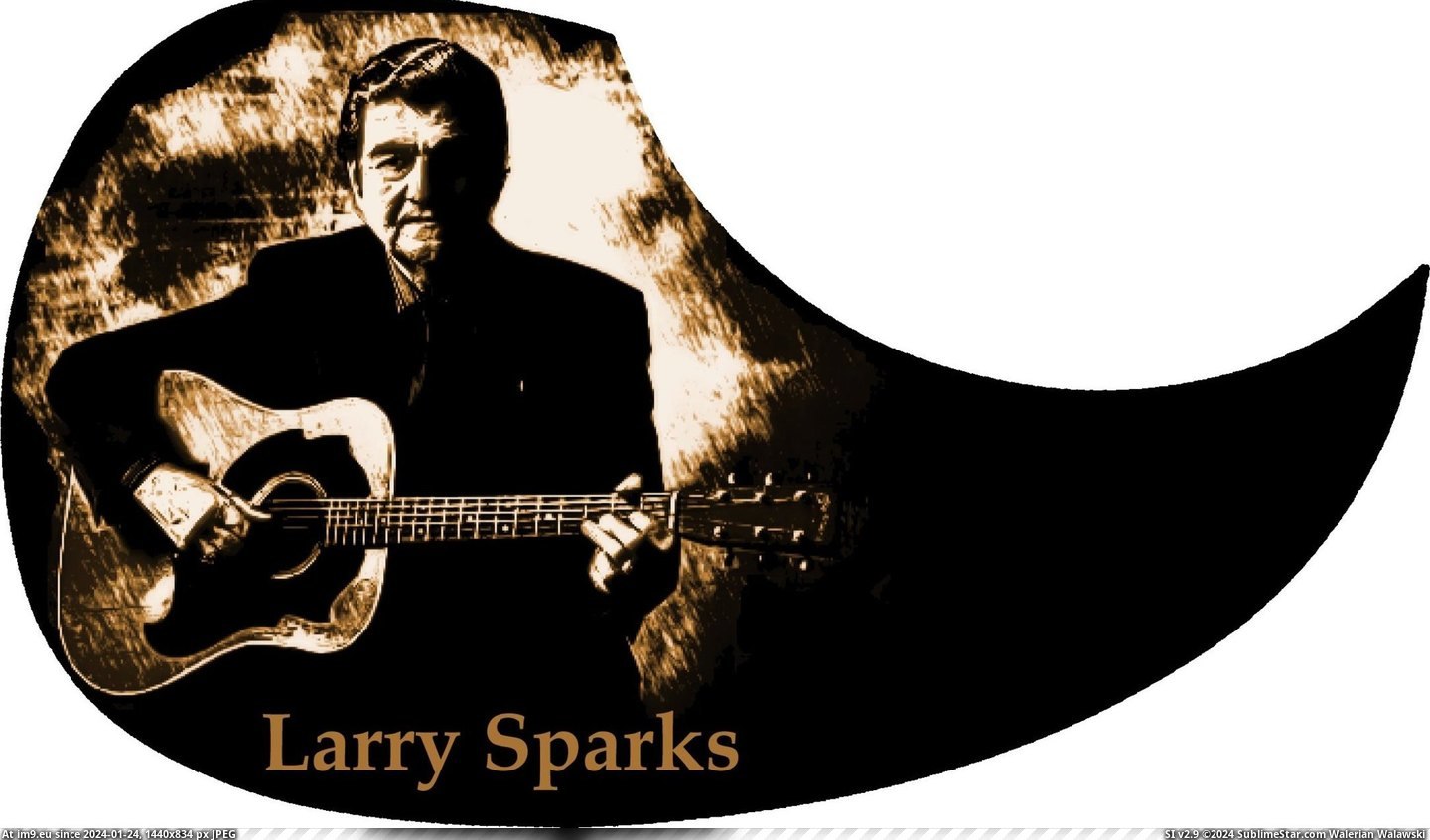 #Pick #Larry #Sparks #Guard Pick Guard - Larry Sparks Pic. (Image of album Custom Pickguard Art))