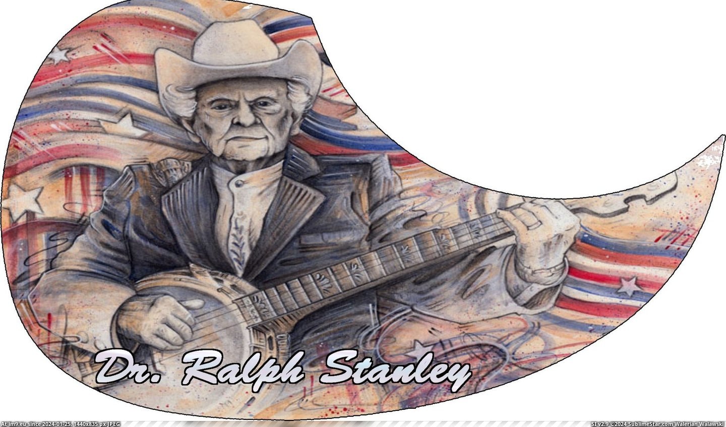 #Pick #Stanley #Ralph #Guard Pick Guard - Ralph Stanley Pic. (Obraz z album Custom Pickguard Art))
