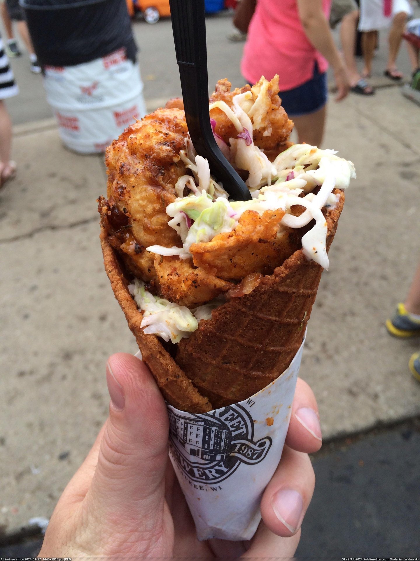 #State #Chicken #Wisconsin #Cone #Fair #Waffle [Pics] Chicken and waffle cone at Wisconsin state fair Pic. (Image of album My r/PICS favs))