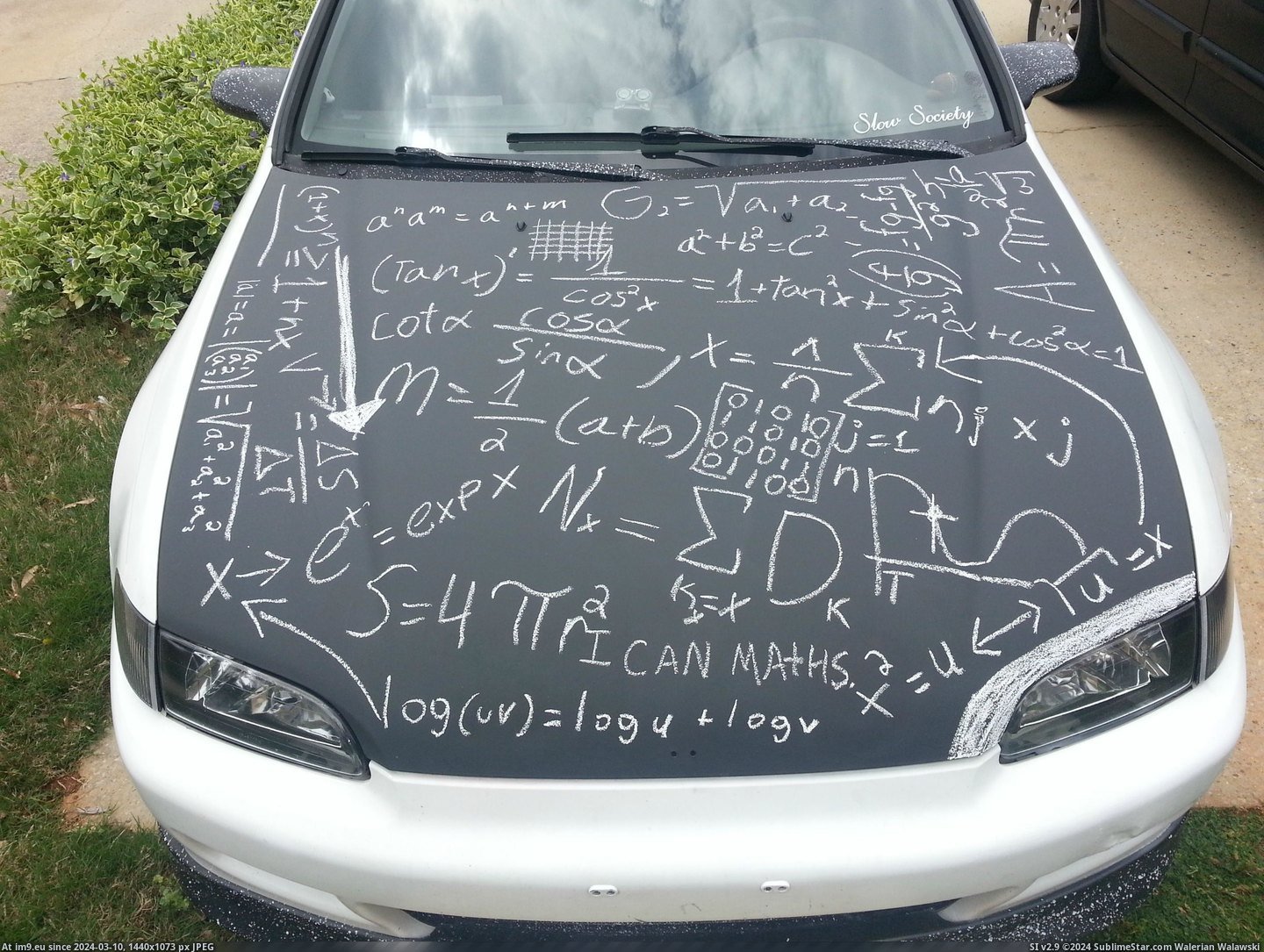 #Part #For #Love #Edition #Hood #Minute #Deux #Repairs #Paint #Chalkboard #Painted #Drawing [Pics] I painted my hood in chalkboard paint and love every minute drawing on it! Part Deux, in for repairs edition. 11 Pic. (Bild von album My r/PICS favs))