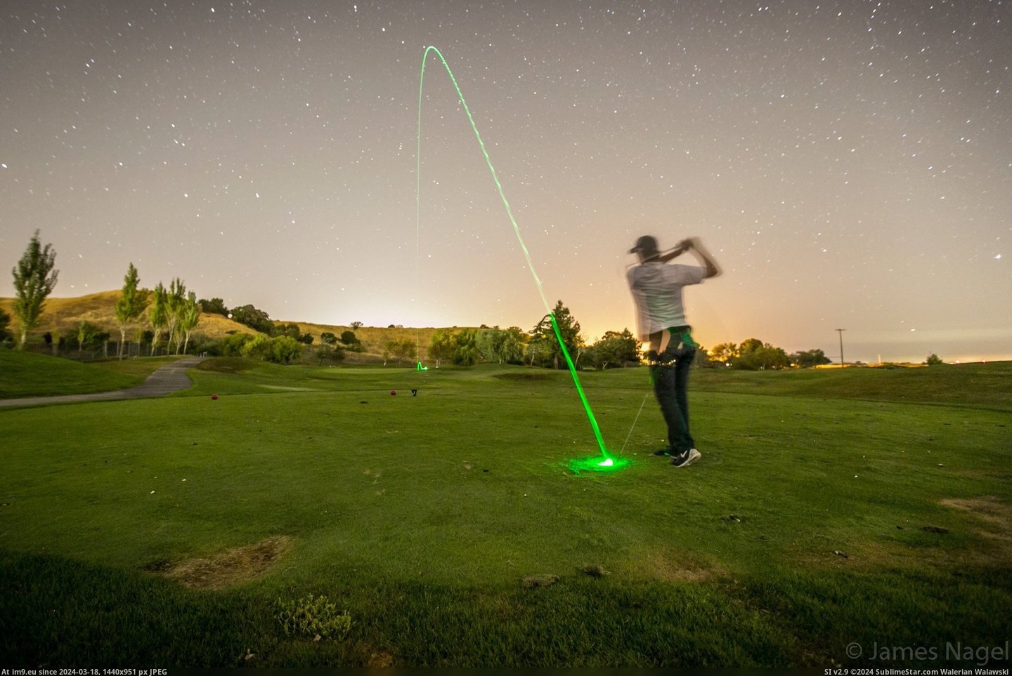 #Shot #Long #Golf #Illuminated #Ball #Exposure [Pics] Long exposure of an illuminated golf ball shot Pic. (Image of album My r/PICS favs))