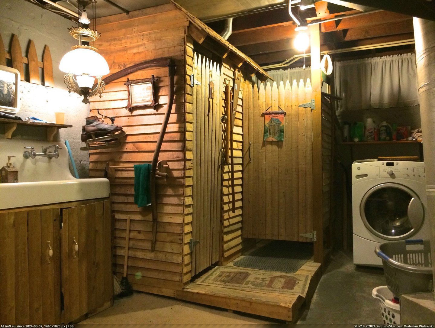 #Guys #Dad #Isn #Basement #Told #Built [Pics] My dad isn't on Reddit, but I told him you guys would appreciate the outhouse he built in their basement. 1 Pic. (Image of album My r/PICS favs))