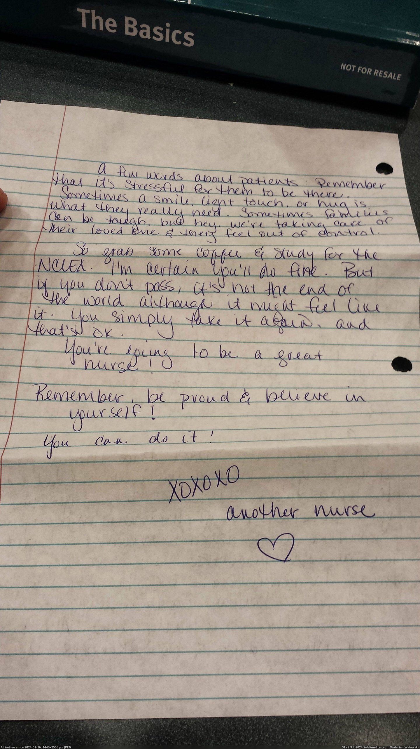 #For #Girlfriend #Book #Envelope #Nursing #Tucked #Exam #Studying #License [Pics] My girlfriend is studying for her nursing license exam and found this envelope tucked in a book at B&amp;N [X-post fr Pic. (Изображение из альбом My r/PICS favs))