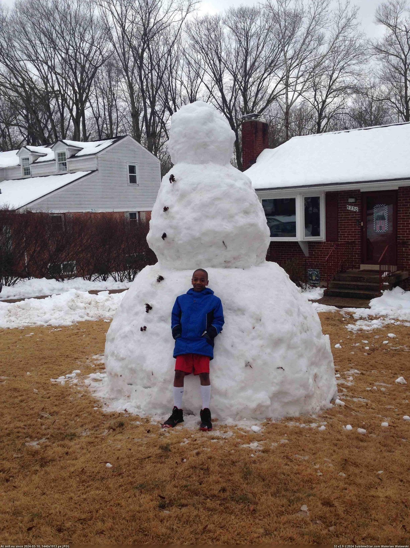 #Built #Snowman #Neighbor [Pics] So my neighbor built a snowman Pic. (Image of album My r/PICS favs))