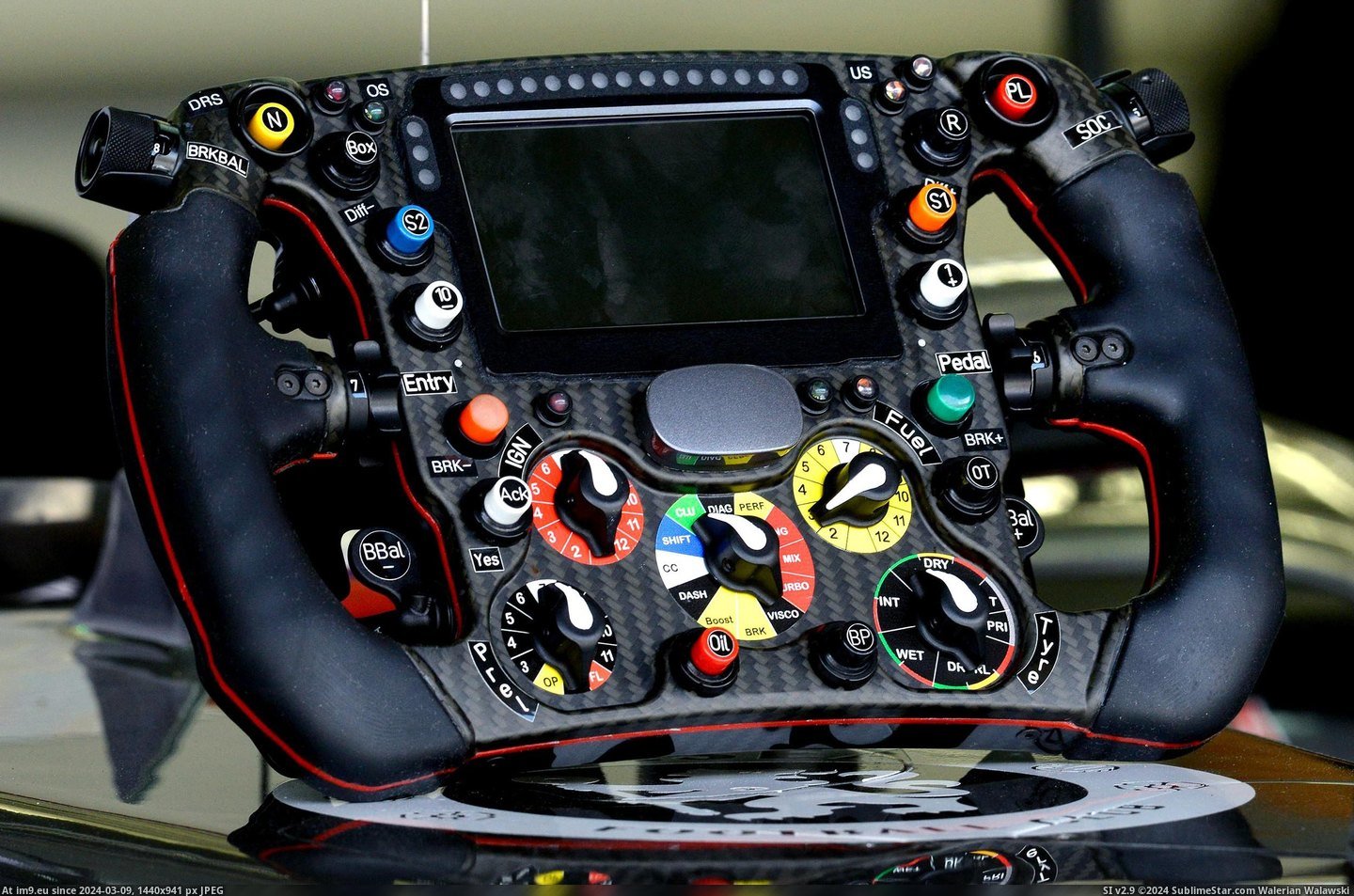 #One #Car #Formula #Steering #Modern #Wheel [Pics] This is a steering wheel in a modern Formula One car Pic. (Изображение из альбом My r/PICS favs))