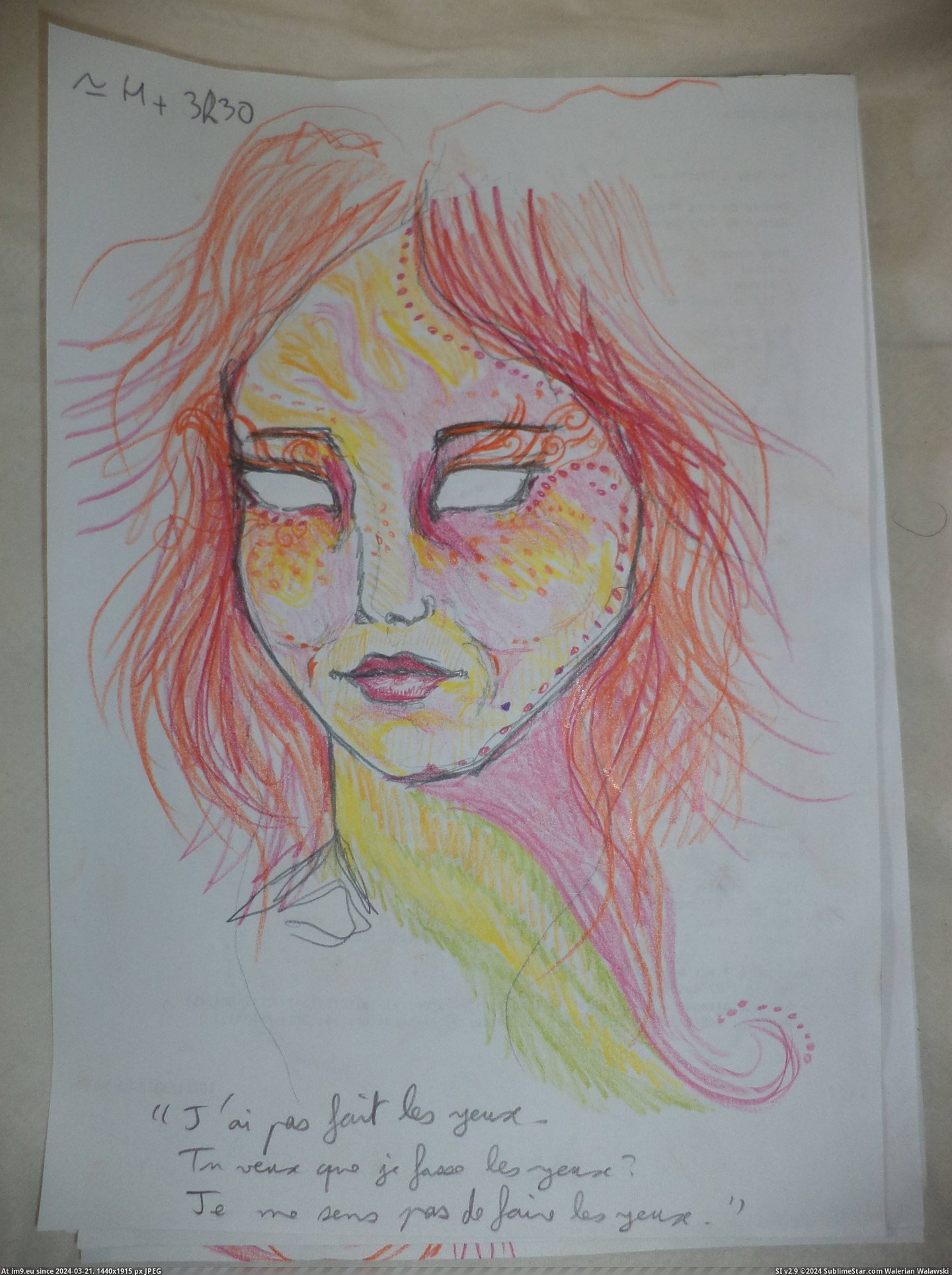 #Time #Friend #Portraits #Lsd #Trip #Drew [Pics] What a LSD trip looks like: a friend of mine drew 11 self-portraits during her first time. 1 Pic. (Image of album My r/PICS favs))