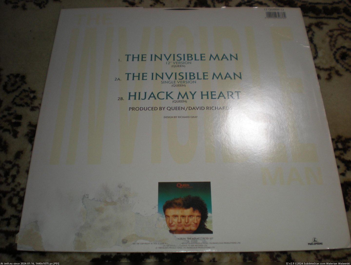 #Man #Invisible #Queen QUEEN Invisible Man 2 Pic. (Obraz z album new 1))