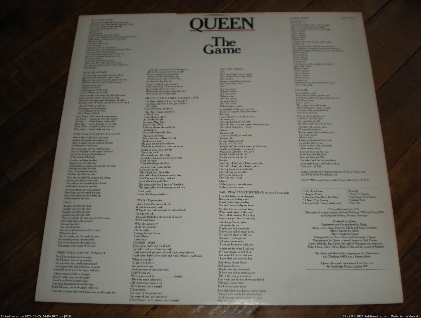 #Game  #Queen Queen The Game 8 Pic. (Image of album new 1))