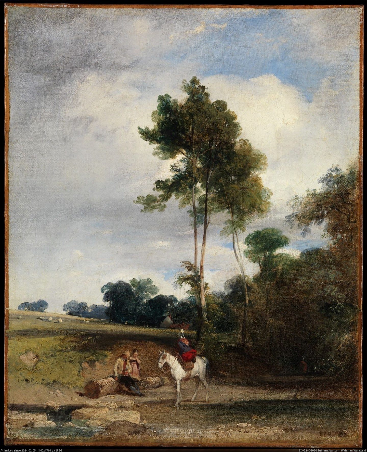 Richard Parkes Bonington - Roadside Halt (1826) (in Metropolitan Museum Of Art - European Paintings)