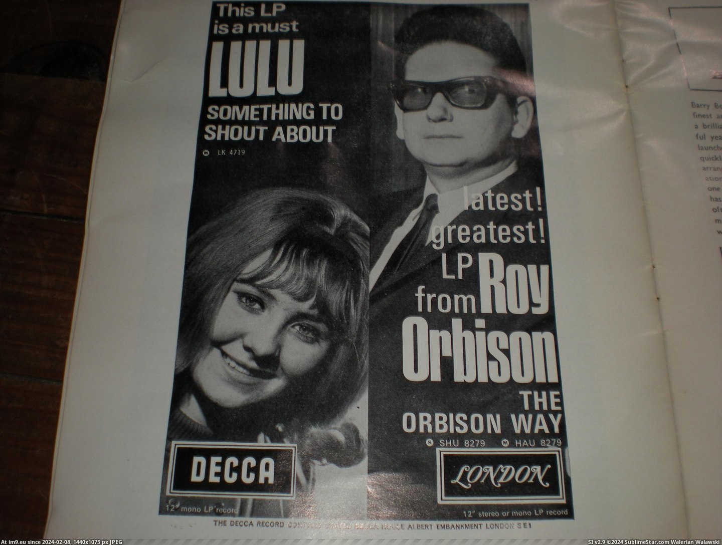#Roy #Orbison #Prog Roy Orbison Prog 4 Pic. (Image of album new 1))