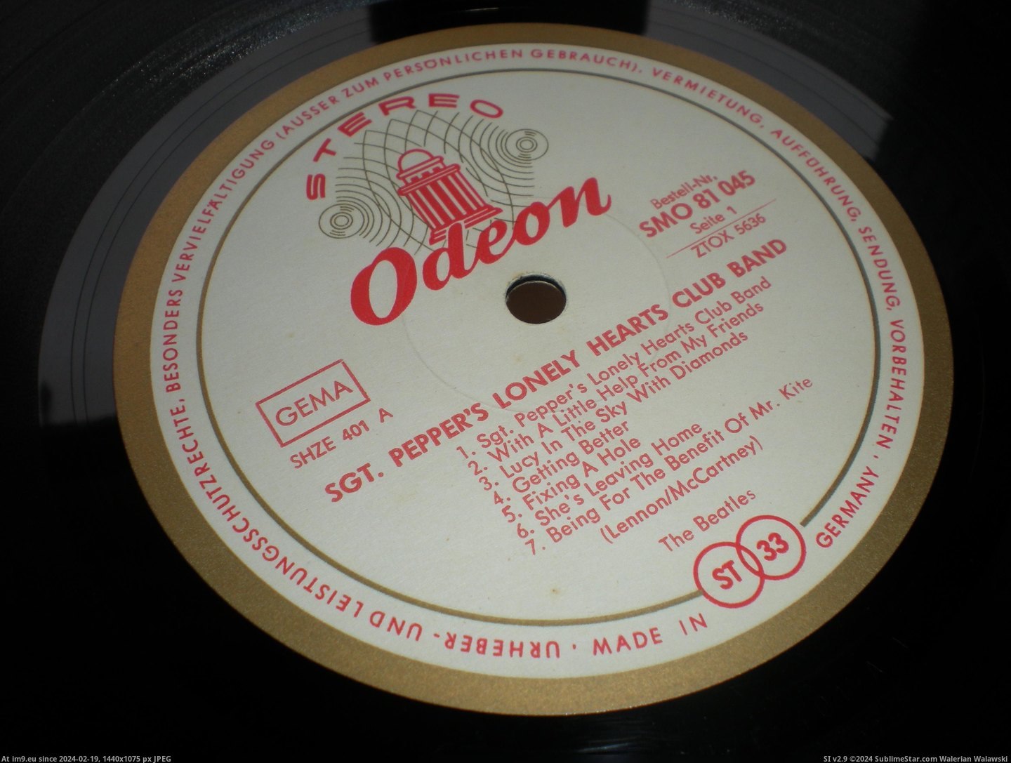 #Sgt  #Odeon Sgt ODEON 1 Pic. (Obraz z album new 1))