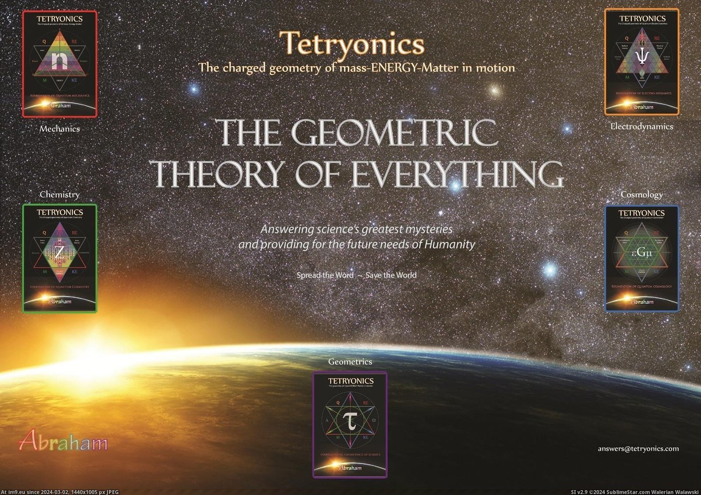 Tetryonics Geometric Theory Of Everything [1600X1200] (in Mass Energy Matter)