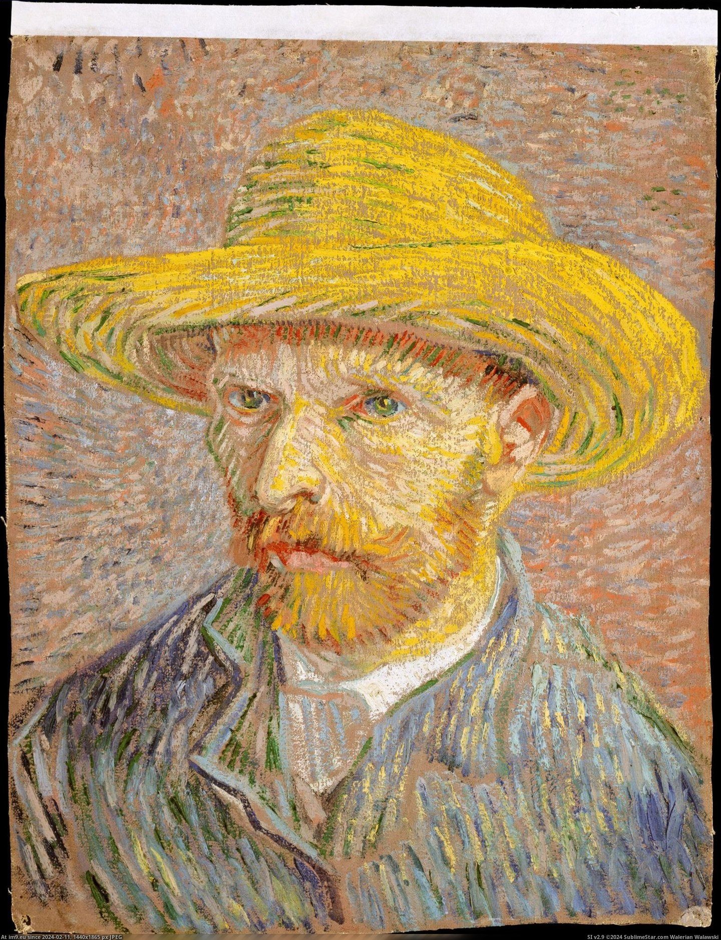 Vincent van Gogh - Self-Portrait with a Straw Hat (1887) (in Metropolitan Museum Of Art - European Paintings)