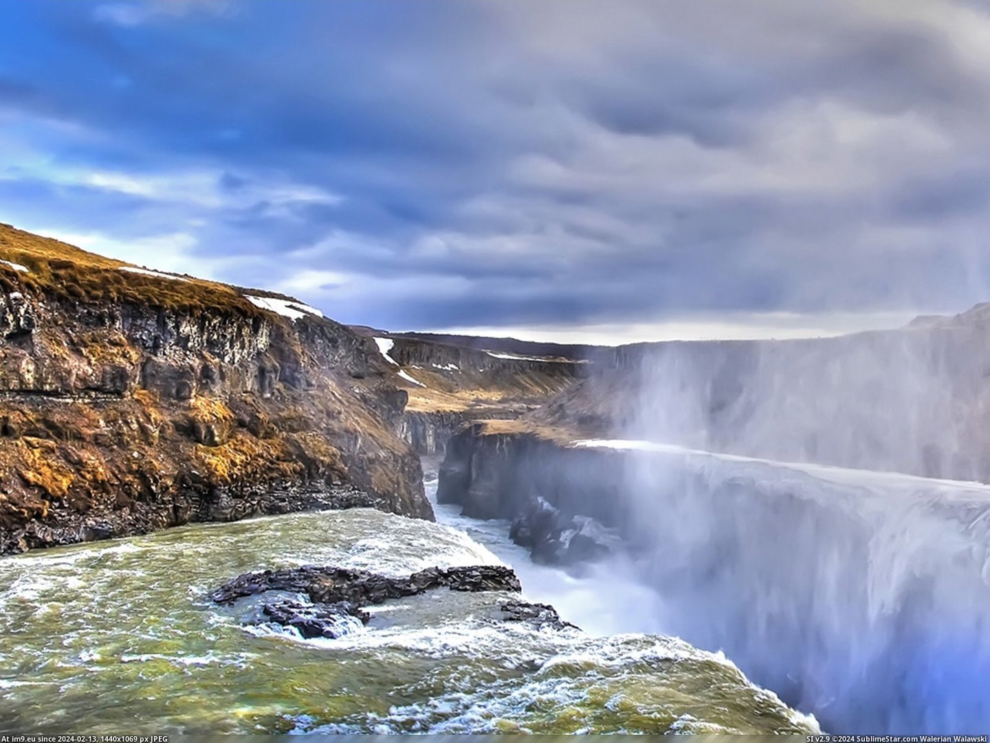 Water Falling Into a Crevasse, Iceland (in Beautiful photos and wallpapers)