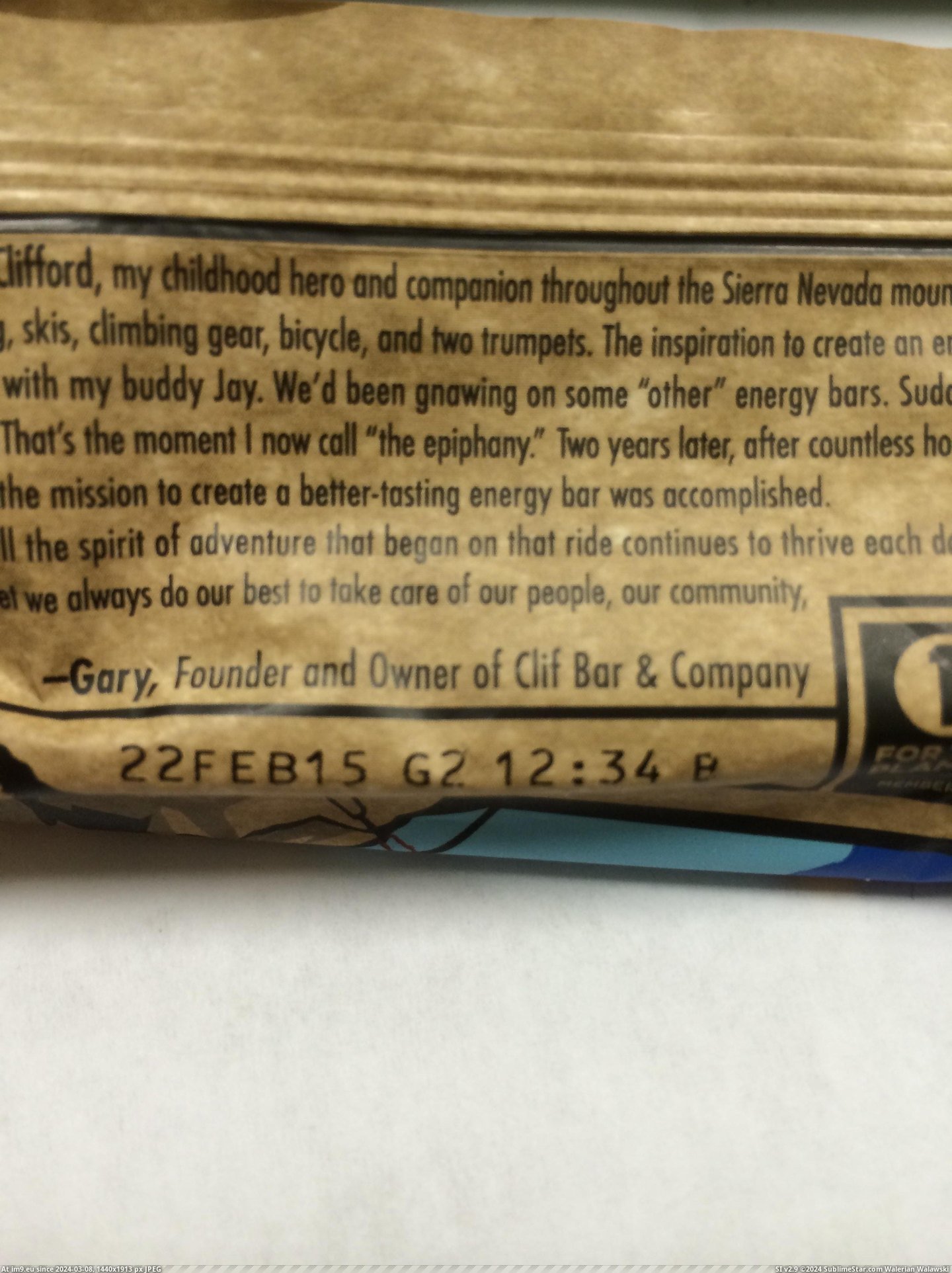 #Wtf #Way #Box #Bit #Ate #Cliff #Protein #Glad #Extra #Bar #Noticed [Wtf] My Cliff Bar had a bit of extra protein today, I'm glad I noticed before I ate it... however I am 1-2 way through the box  Pic. (Bild von album My r/WTF favs))