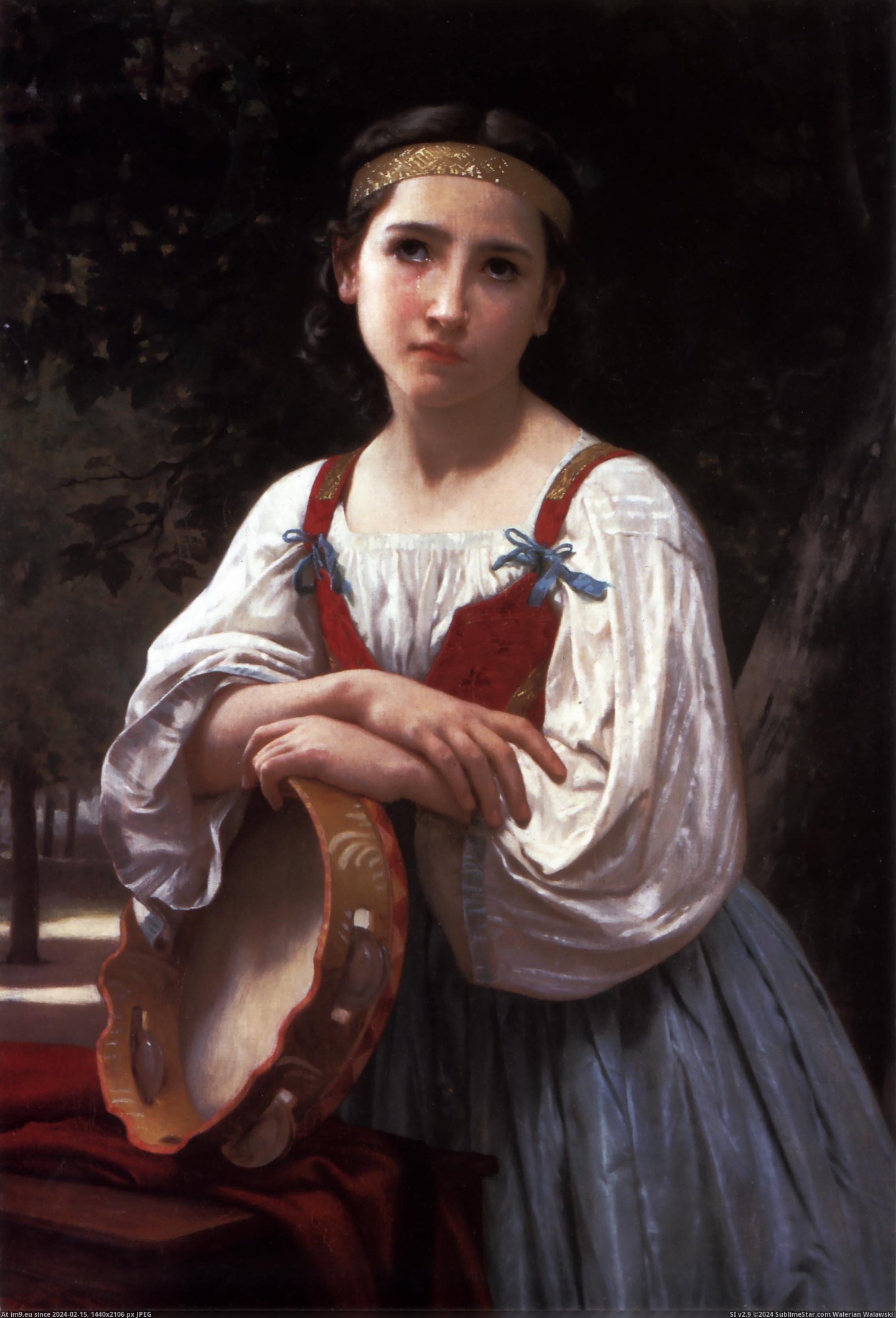 (1867) Bohemienne Au Tambour De Basque - William Adolphe Bouguereau (in William Adolphe Bouguereau paintings (1825-1905))