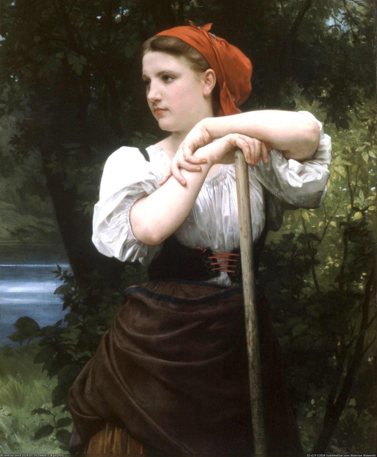 (1869) Faneuse - William Adolphe Bouguereau (in William Adolphe Bouguereau paintings (1825-1905))