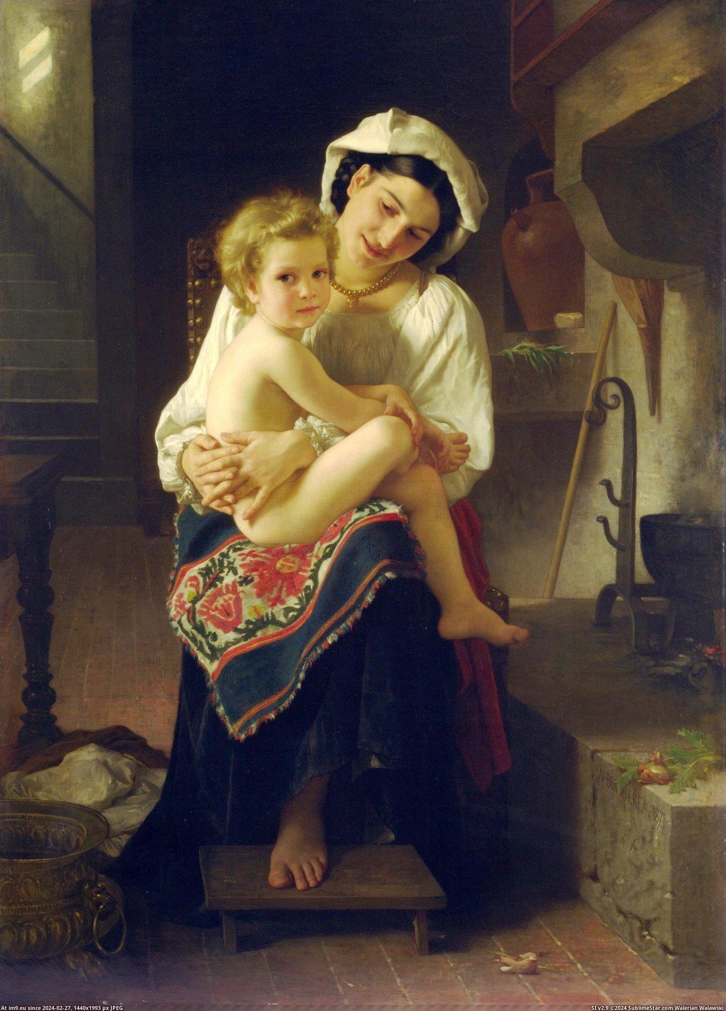 (1871) Le Lever - William Adolphe Bouguereau (in William Adolphe Bouguereau paintings (1825-1905))
