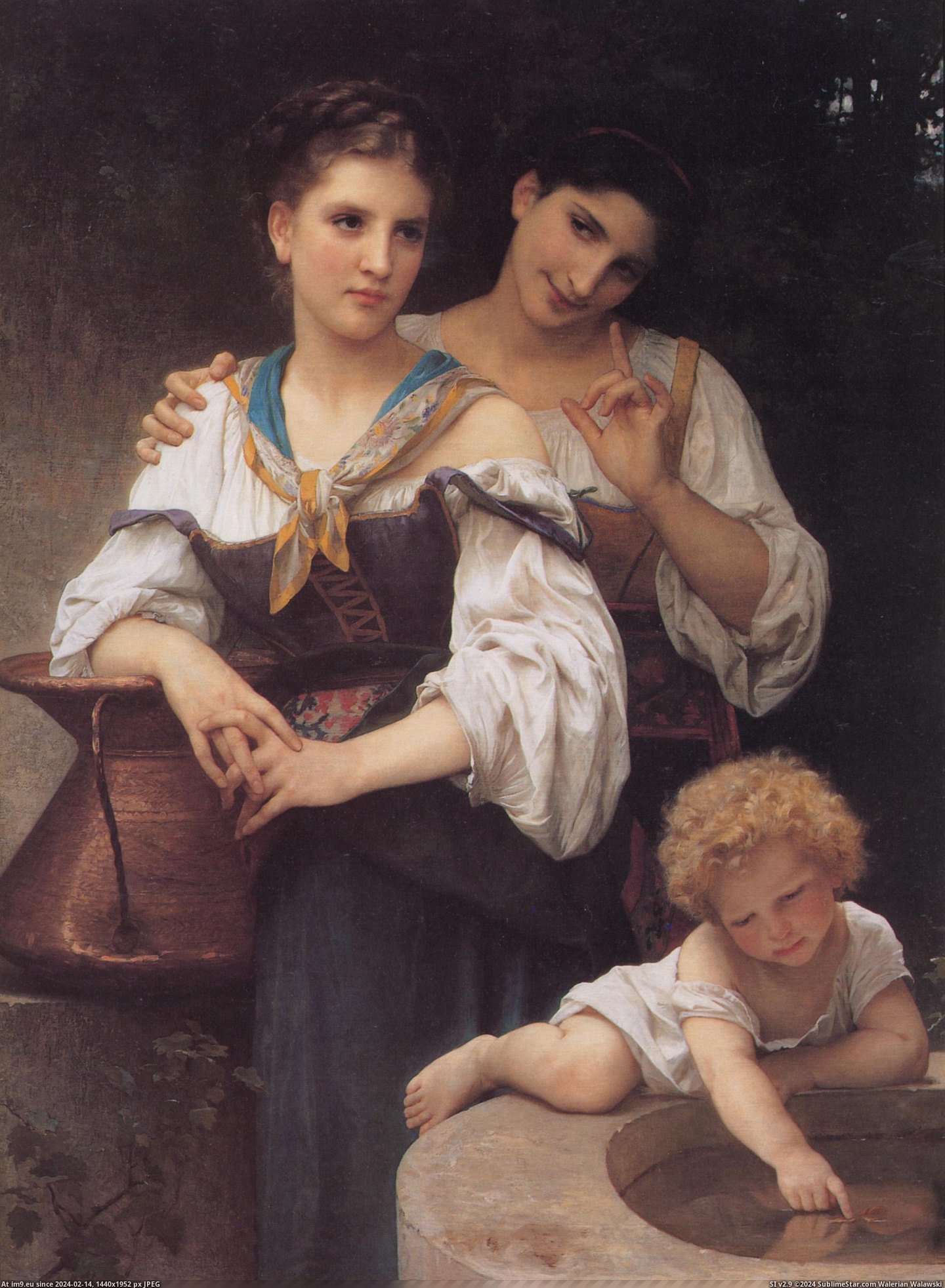 (1876) Le Secret - William Adolphe Bouguereau (in William Adolphe Bouguereau paintings (1825-1905))