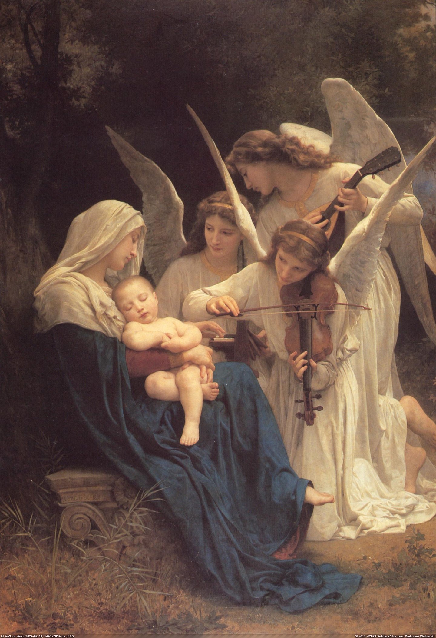 (1881) La Vierge Aux Anges - William Adolphe Bouguereau (in William Adolphe Bouguereau paintings (1825-1905))