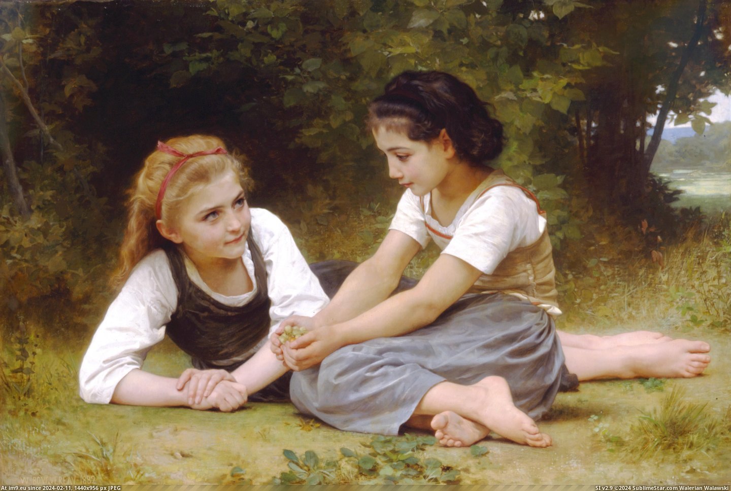 (1882) Les Noisettes - William Adolphe Bouguereau (in William Adolphe Bouguereau paintings (1825-1905))