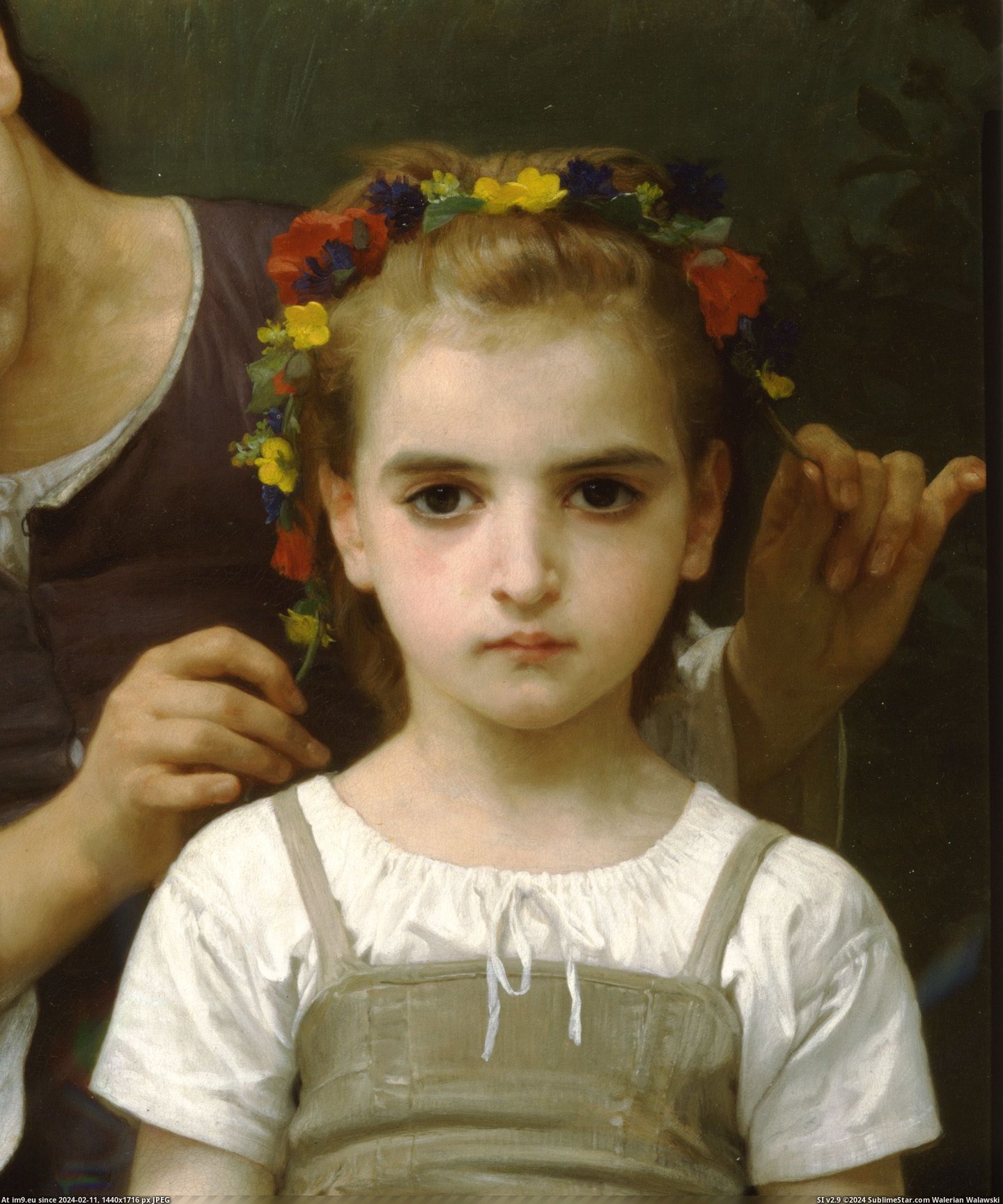 (1884) Parure Des Champs [Detail Right] - William Adolphe Bouguereau (in William Adolphe Bouguereau paintings (1825-1905))