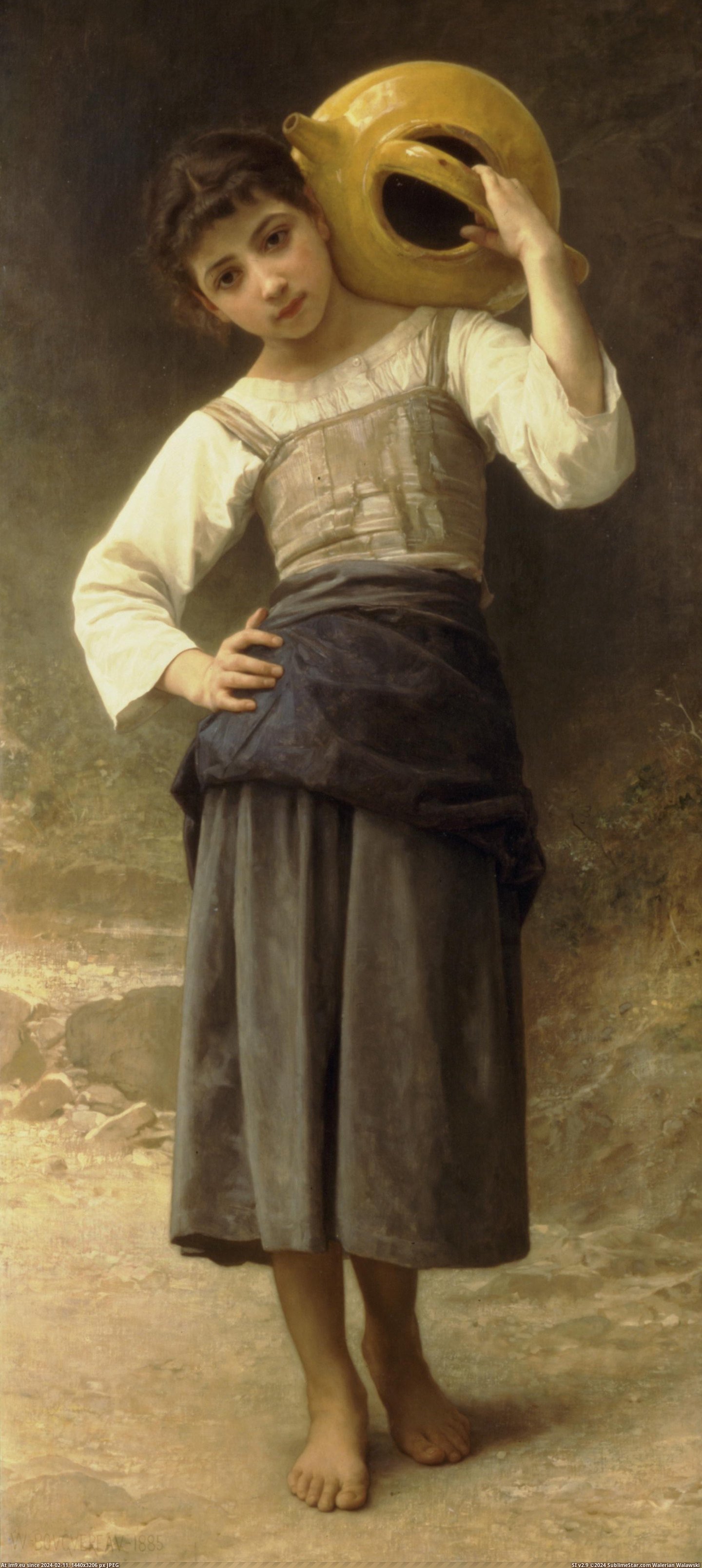 (1885) Jeune Fille Allant A La Fontaine - William Adolphe Bouguereau (in William Adolphe Bouguereau paintings (1825-1905))