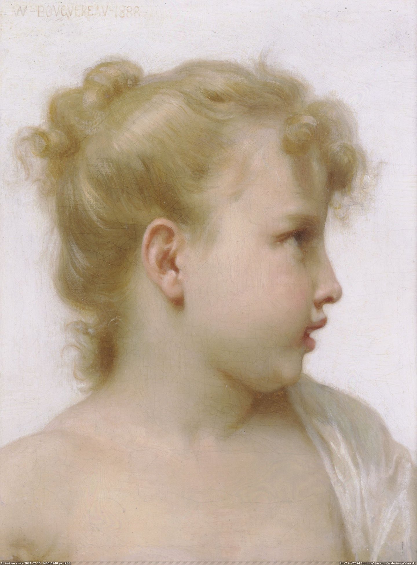 (1888) Etude Tete De Petite Fille - William Adolphe Bouguereau (in William Adolphe Bouguereau paintings (1825-1905))
