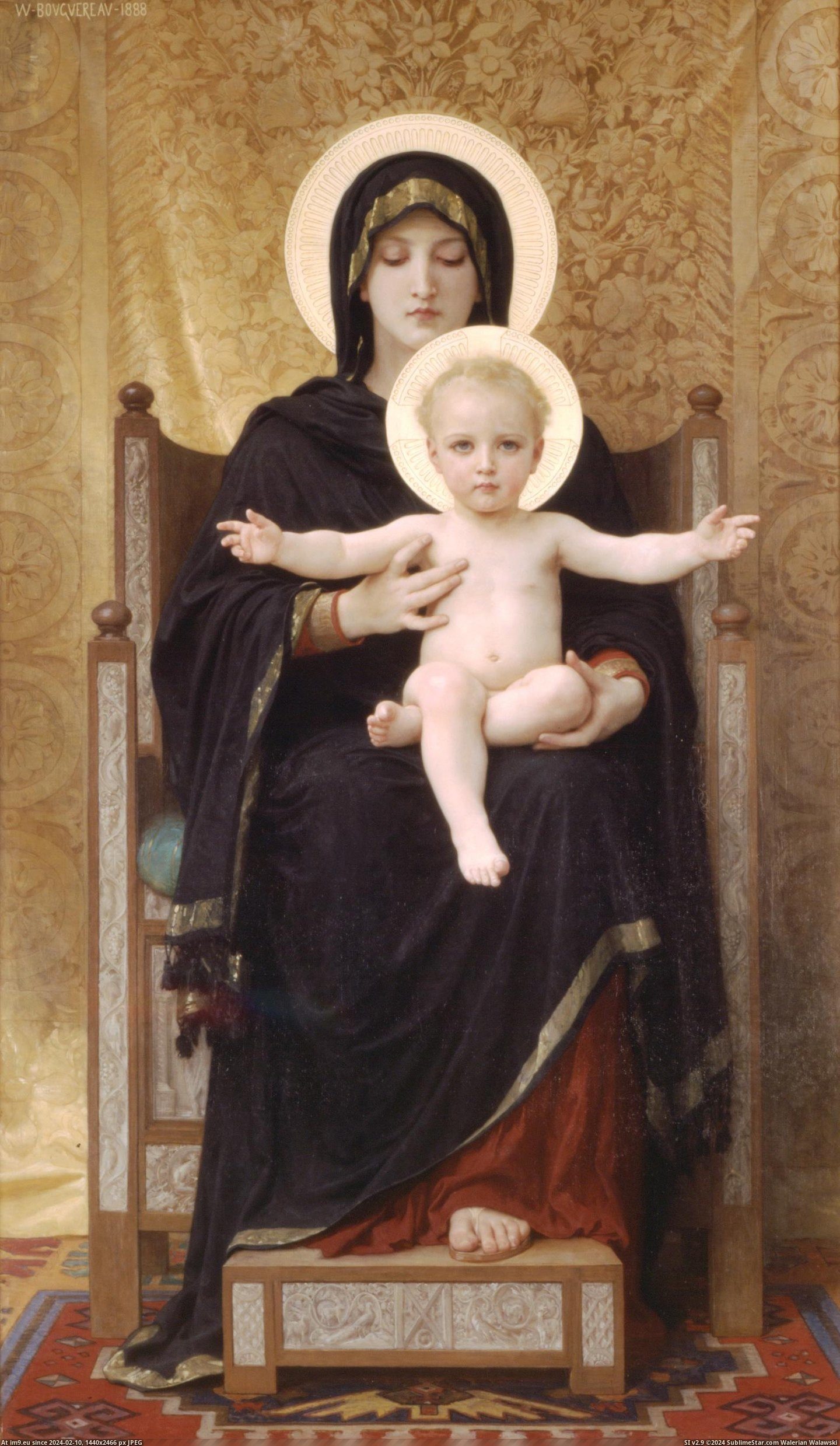 (1888) Madone Assise - William Adolphe Bouguereau (in William Adolphe Bouguereau paintings (1825-1905))