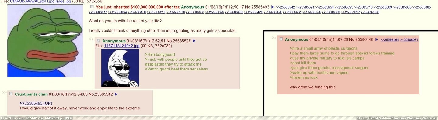 [4chan] Anon gets a small loan of 100 billion dollars. (in My r/4CHAN favs)