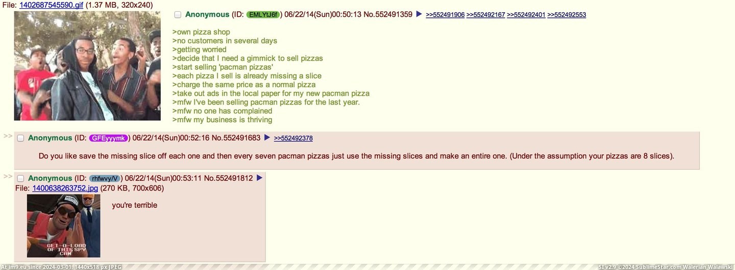 #4chan #Pizza #Sells #Anon [4chan] Anon sells pizza Pic. (Image of album My r/4CHAN favs))