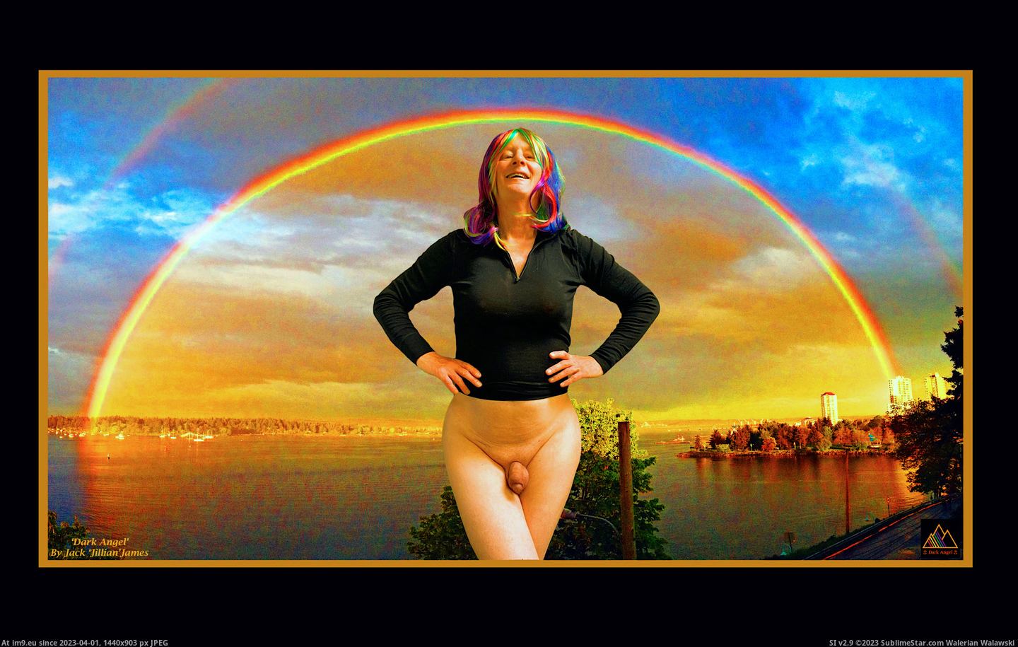 #Amateur #Nude #Art #Gay #Shemale #Tgirl #Twink #Angel Amateur Escort Model Dark Angel - Rainbow Sunset Over The Harbour Pic. (Image of album ))