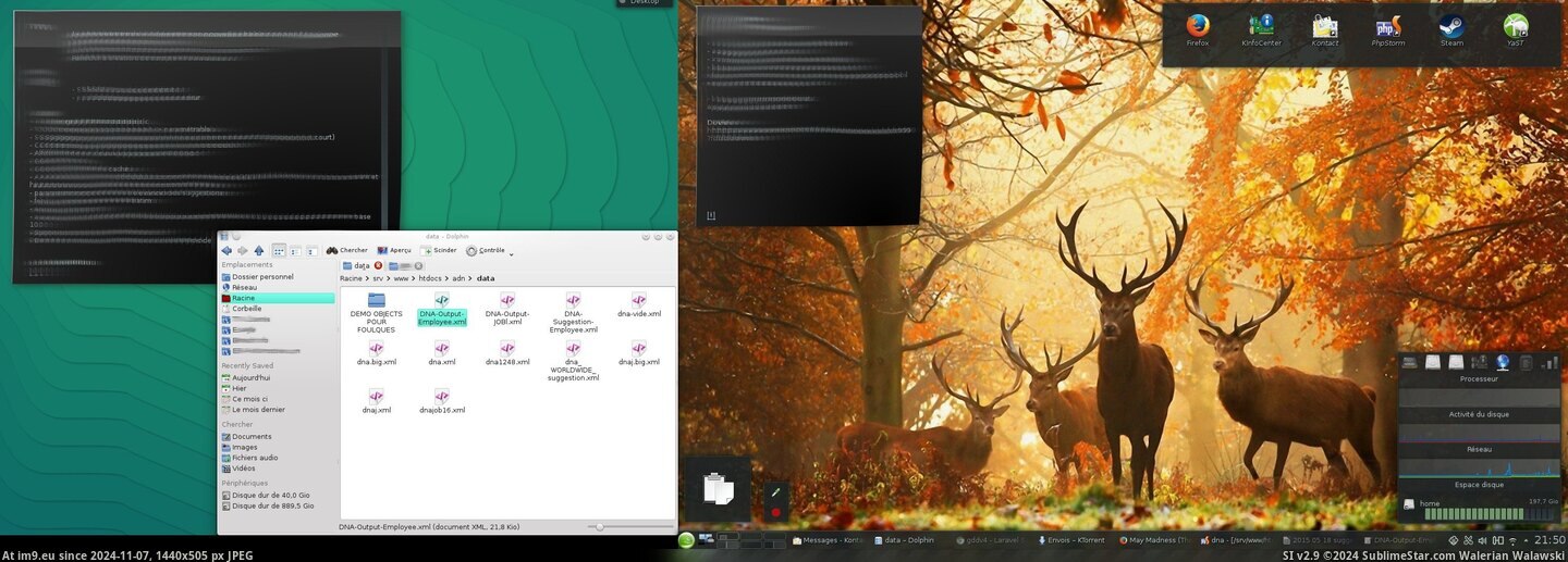  #2960x1050  bureau Pic. (Obraz z album KDE PasteBin))