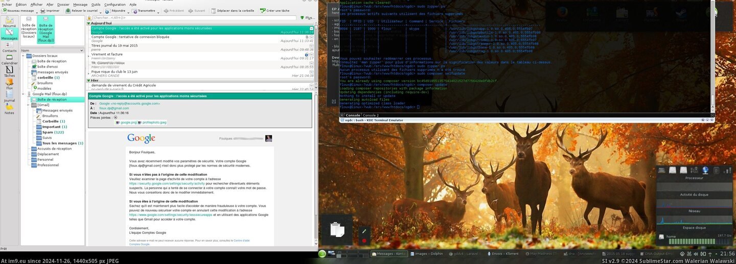  #2960x1050  bureau1 Pic. (Obraz z album KDE PasteBin))