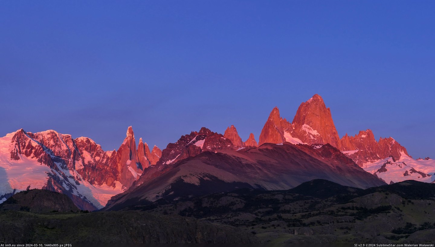 #Sunrise #Glow #Patagonia #Argentina [Earthporn] Alpen glow over El Chalten, Patagonia, Argentina at sunrise.  [4000x2250] Pic. (Image of album My r/EARTHPORN favs))
