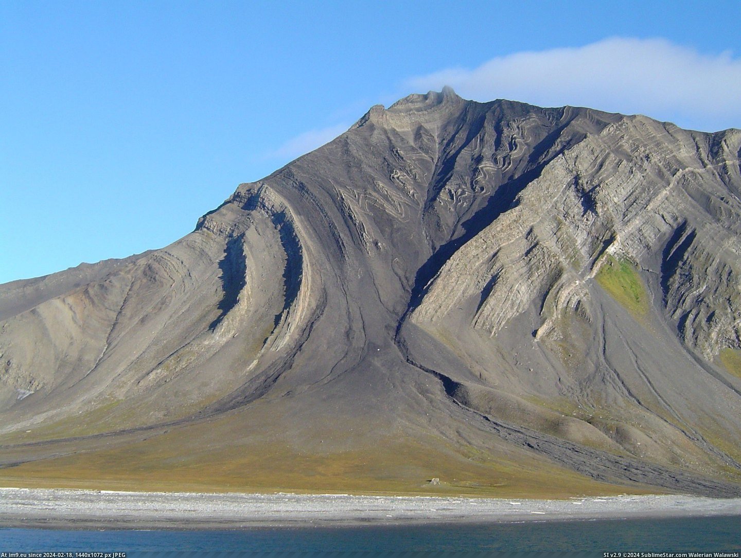 #Photo #Van #Svalbard #Ing #Folded [Earthporn] Folded Carbonferous and Permian strata, Ingeborgfjellet, Van Mienfjorden, Svalbard. Photo Ólafur Ingólfsson 2004. [2 Pic. (Image of album My r/EARTHPORN favs))